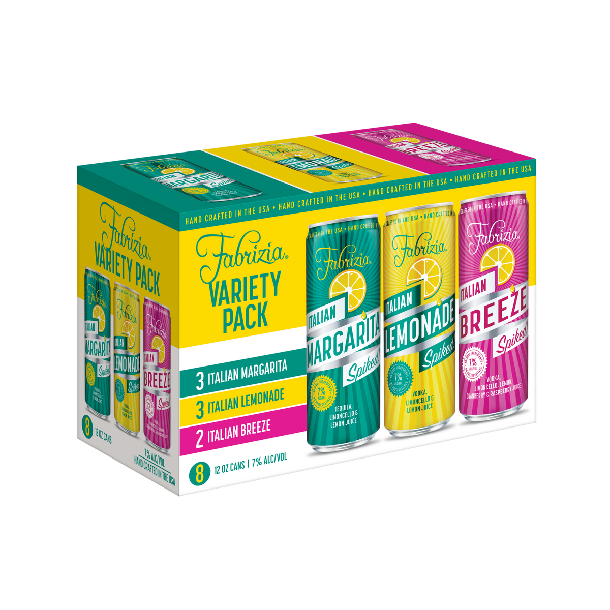 Fabrizia Canned Cocktail Variety 8-Pack (2 Breeze/3 Marg/3